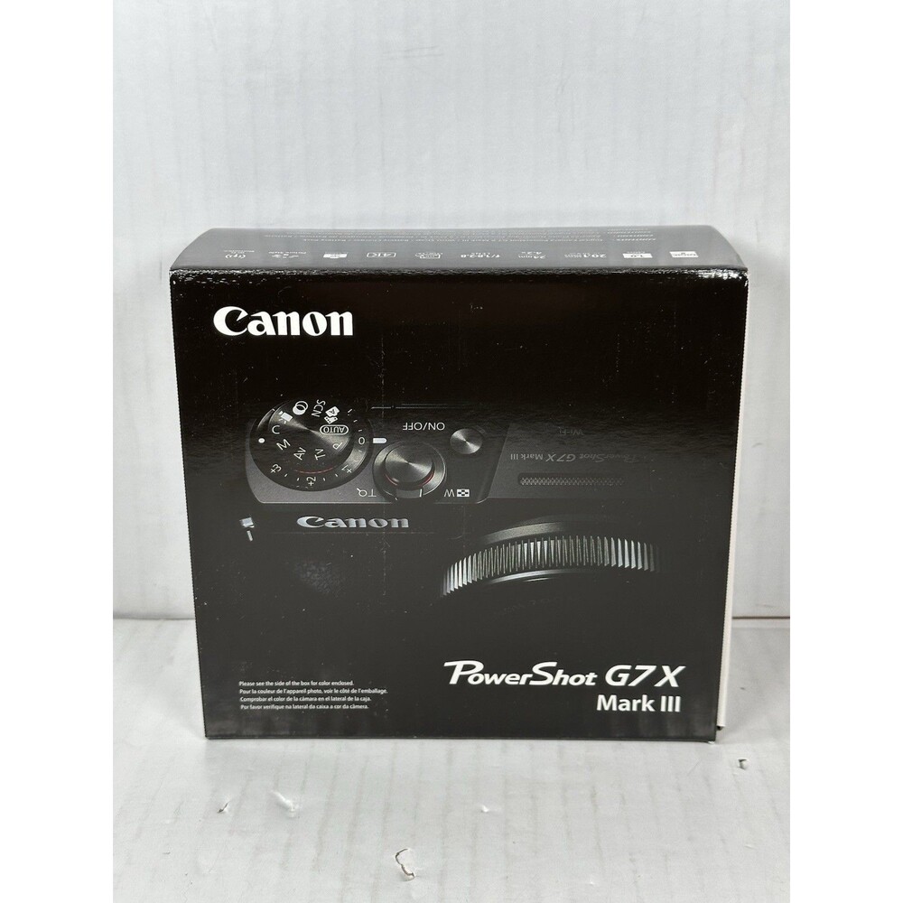 Canon PowerShot G7 X Mark III 20.1 Megapixel Digital Camera Black NEW